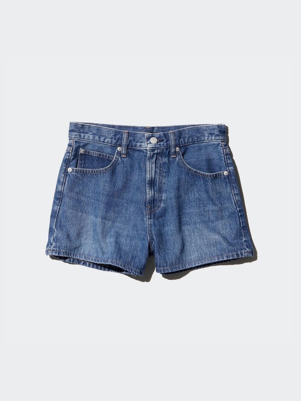 Uniqlo Women's Classic Denim Cutoff Shorts in Medium Blue